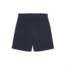 BIRKHOLM Muslin Shorts Navy Blå